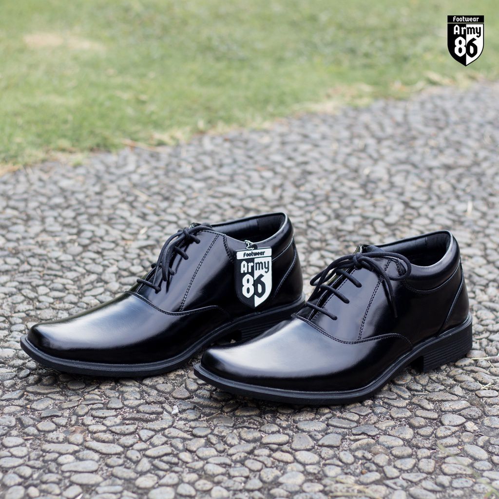 Sepatu Pantofel Pdh ARMY 86 FOOTWEAR Type Alfa Kulit Sapi Asli Berkualitas Untuk Kerja Kantoran TNI 