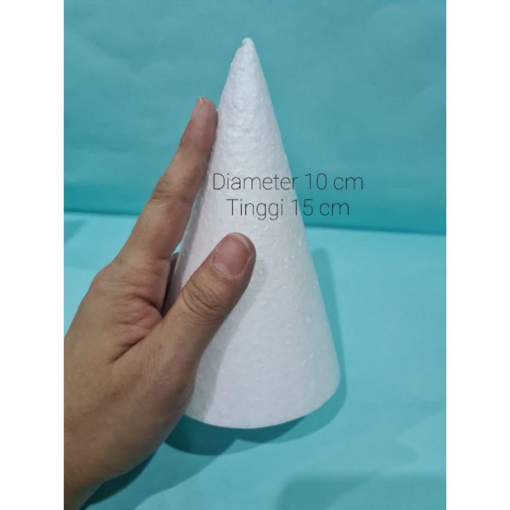 Dummy Gabus Kerucut Gabus Cake Cone Styrofoam Tumpeng Kerucut Bola Gabus Bentuk Kerucut