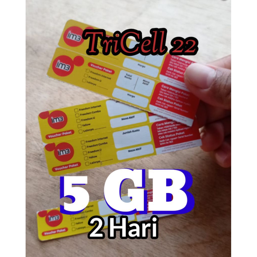 VOUCHER INDOSAT 5GB 2HARI