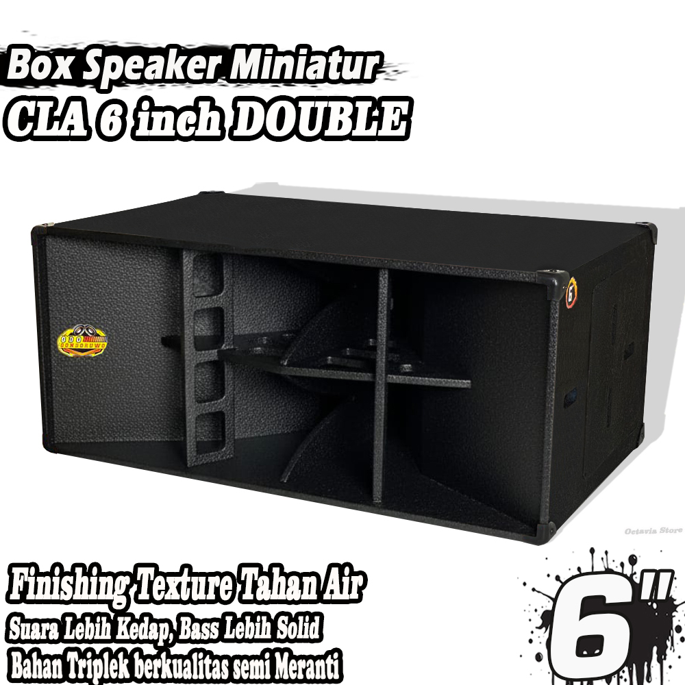 Box Speaker Miniatur CLA 6 INCH Double Texture HITAM