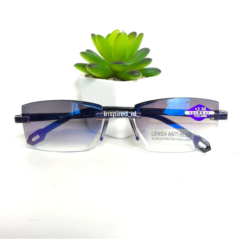 Kacamata dua fungsi dobel lensa kacamata lensa ganda baca dan jalan anti radiasi