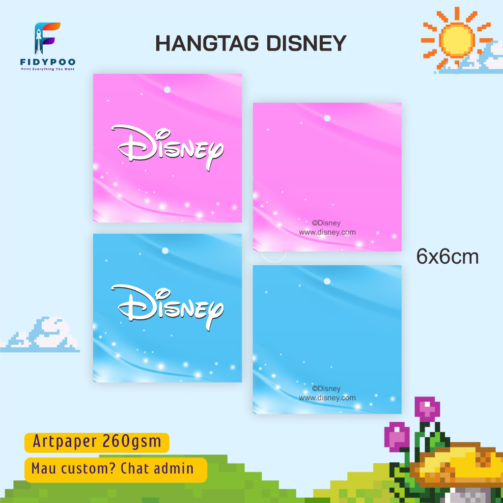 HANGTAG DISNEY // Label baju anak // label baju tas sepatu branded