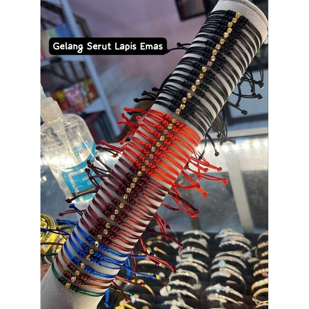 Gelang Tali Serut Wanita Lapis Emas
