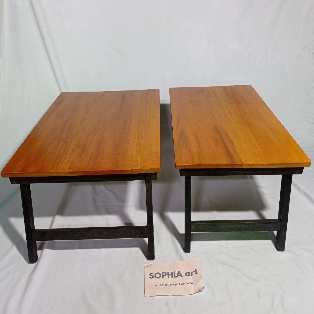 MEJA KAYU LIPAT PORTABLE PIKNIK BELAJAR MEMBACA NGAJI AL QUR'AN KOMPUTER ANGKRINGAN OUTDOOR INDOOR E