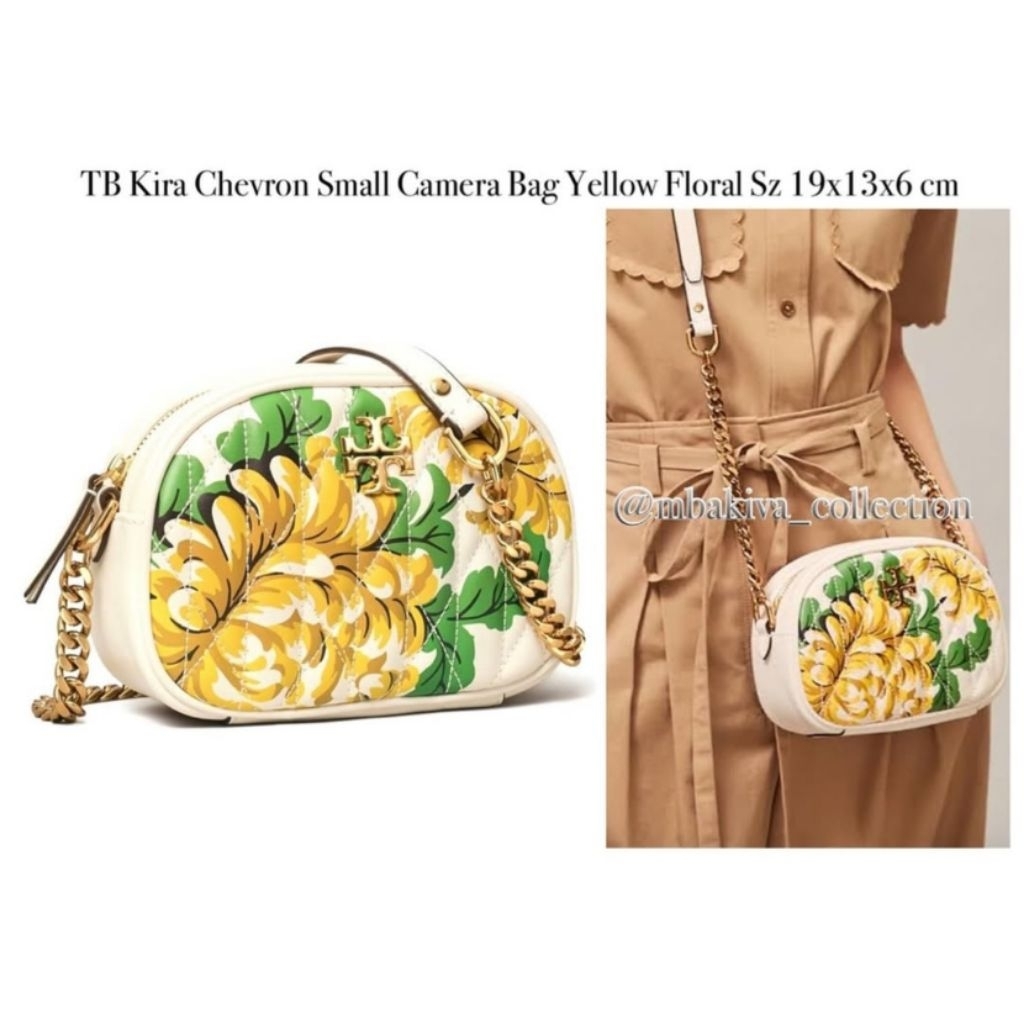 TB Kira Chevron Small Camera Bag Yellow Floral