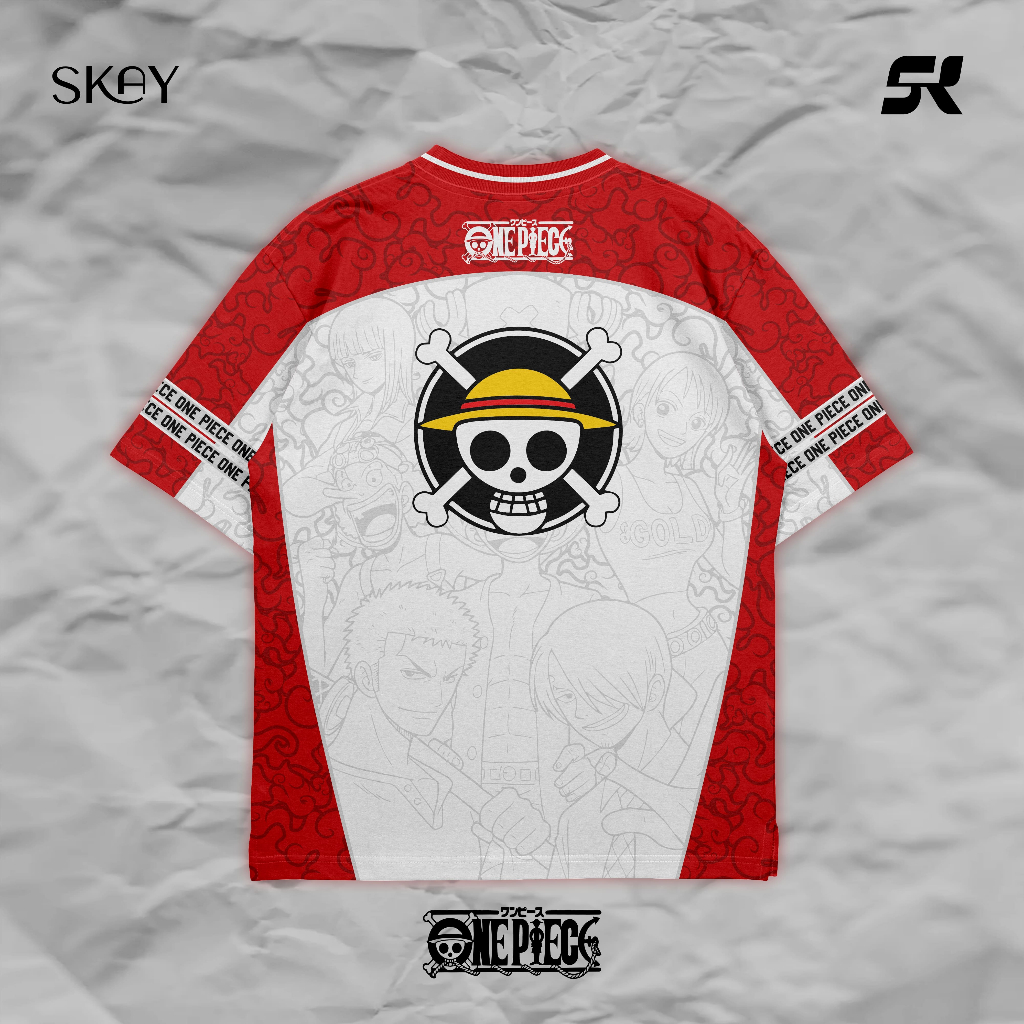 (BISA COD) SKAY Industries Jersey OnePiece Full Printing Sublimasi Series Anime OnePiece LUFFY Anak 