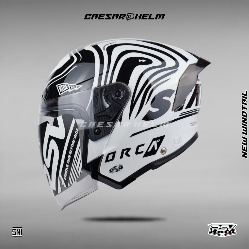 RSV New Windtail Vortex - White - Helm Half Face