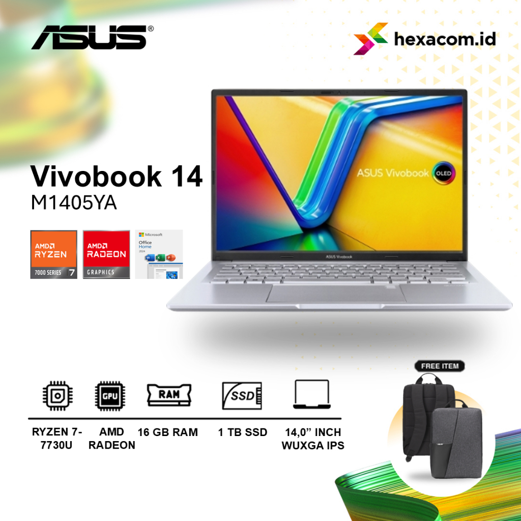 Asus Vivobook 14 M1405YA Ryzen 7 7730U 16GB 1TB SSD 14 inch WUXGA Windows 11