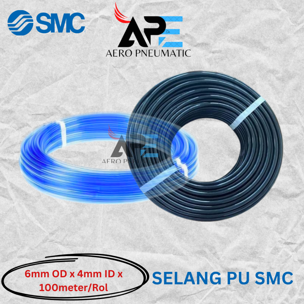 SELANG SMC PU 6MM OD x 4MM ID x 100METER/ROL
