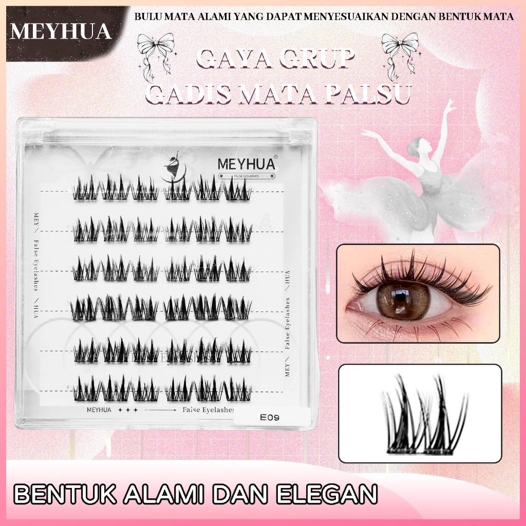 LANGSUNG TEMPEL Bulu Mata Palsu TANPA LEM E09 Korean Look -  Eyelash Extension -  Bulumata Individua