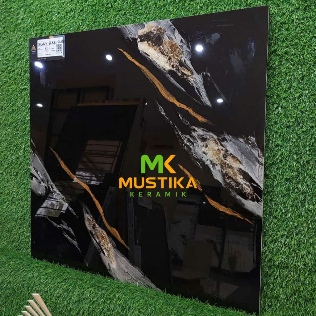 GRANITE LANTAI 60x60  DEVANY BLACK / ARNA / GLOSSY