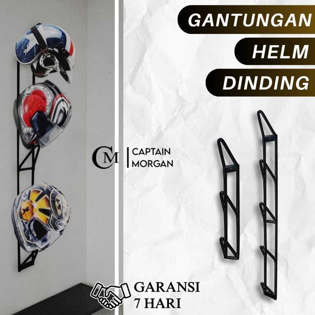 GANTUNGAN HELM DINDING RAK PENYIMPANAN HELM Rak Helm Dinding Gantung