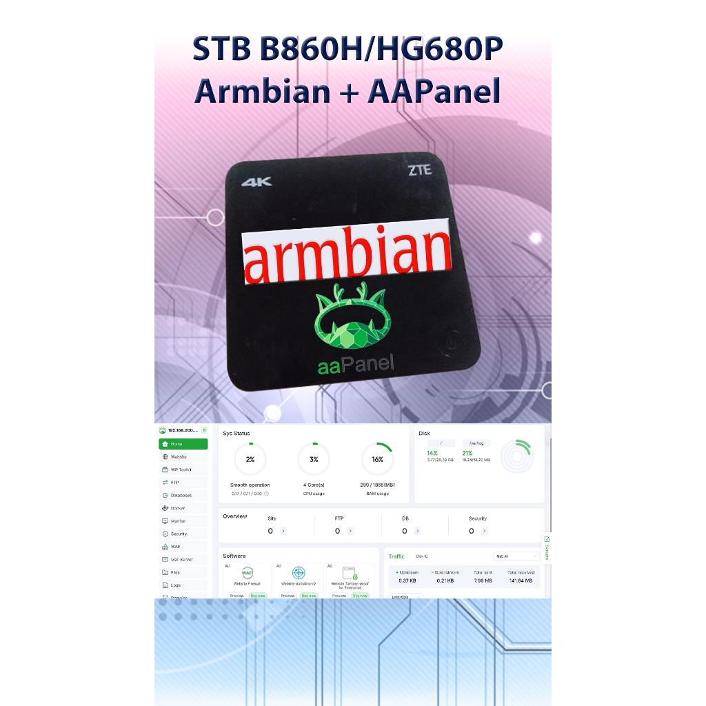 STB B860H/HG680P Armbian + AAPanel