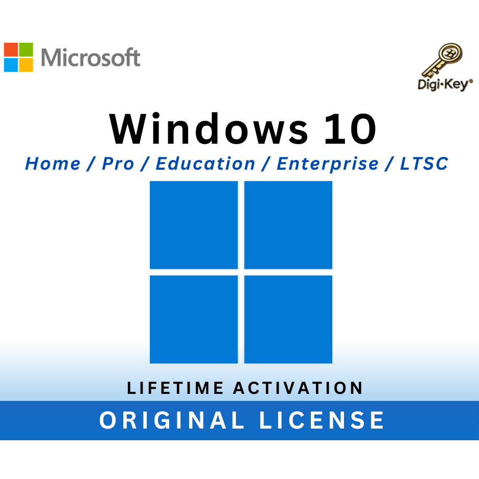 Windows 10 Home | Pro | Education | Enterprise | LTSC ORIGINAL - Digital License.