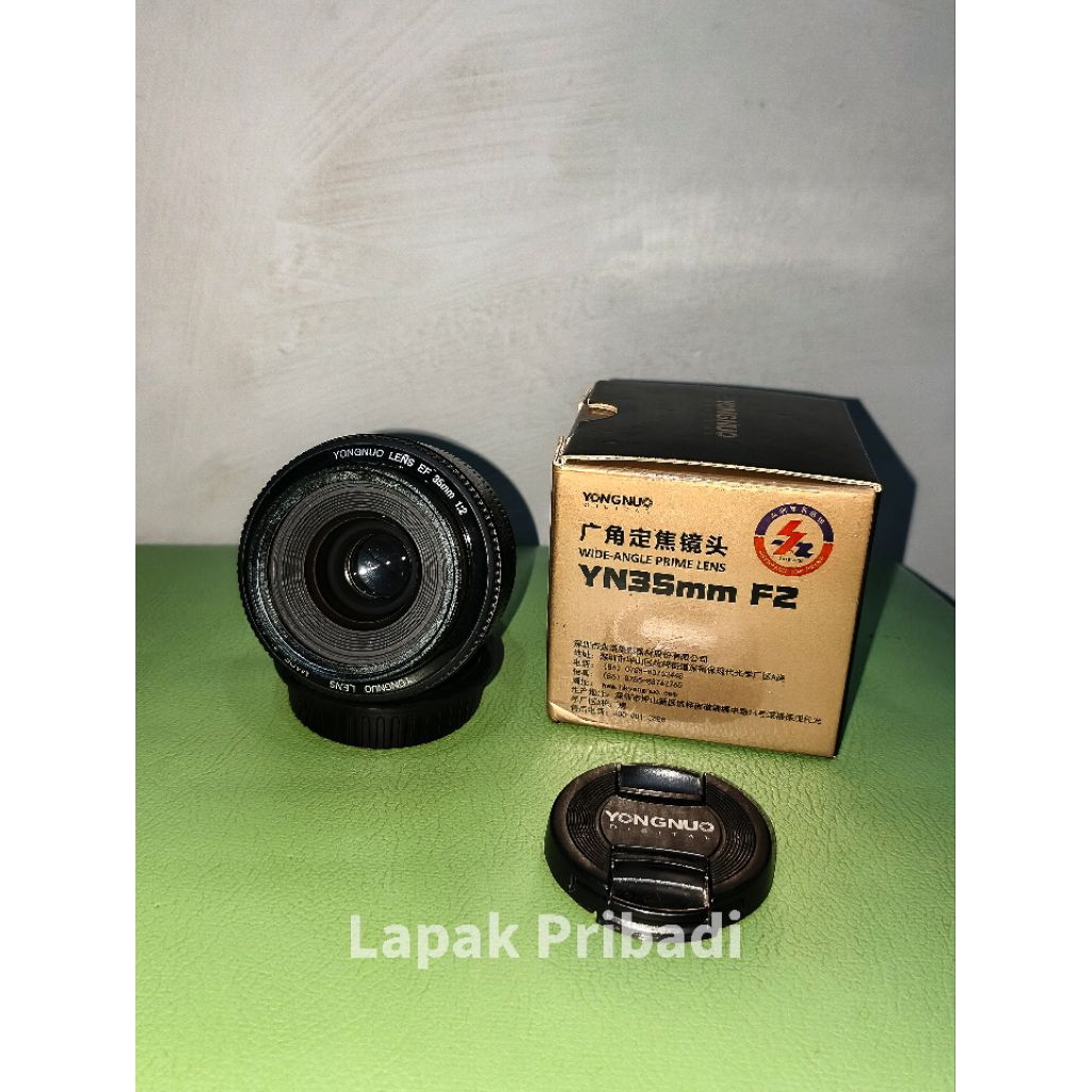 lensa yongnuo 35mm for canon second mantap