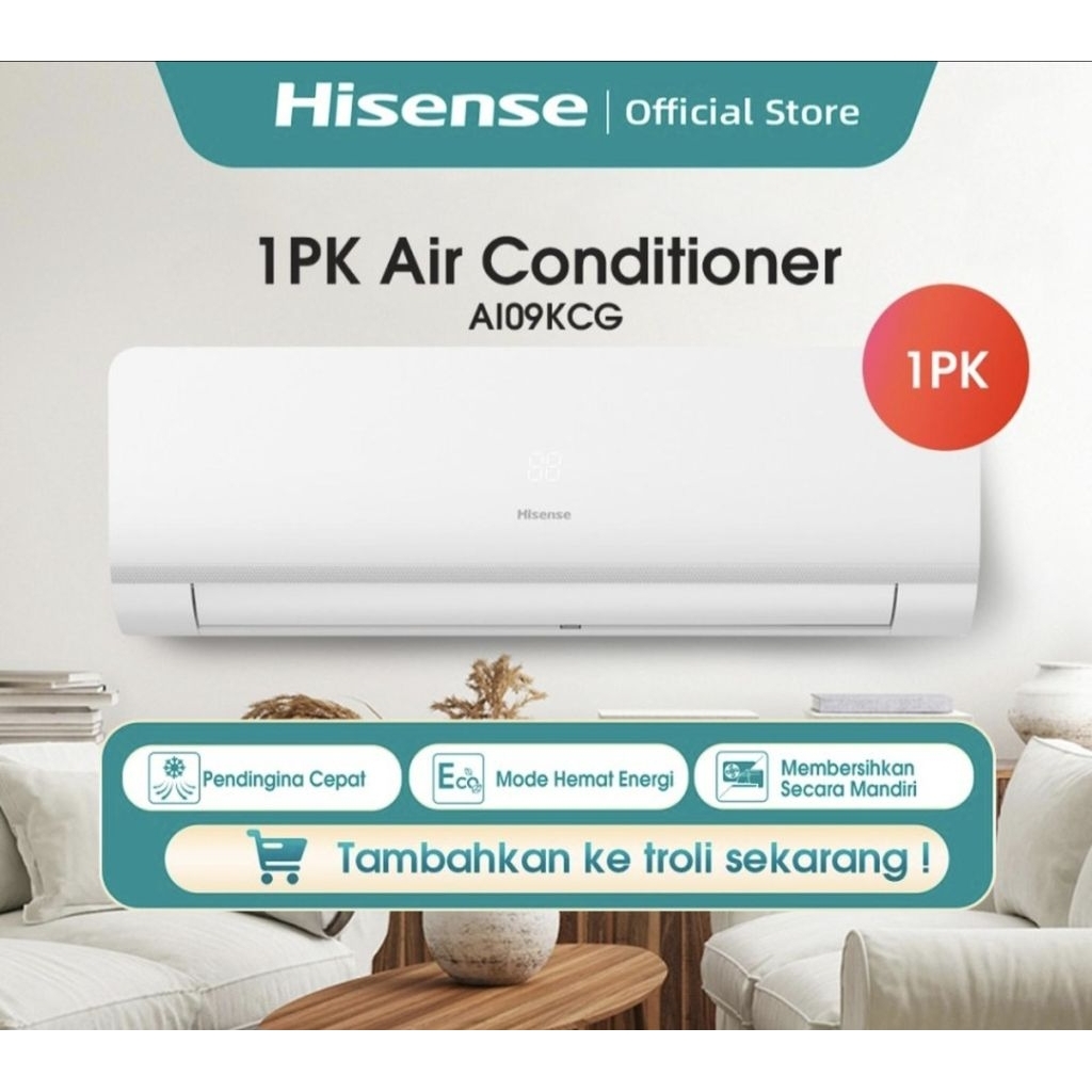 AC HISENSE 1 PK INVERTER AL 09 KCG