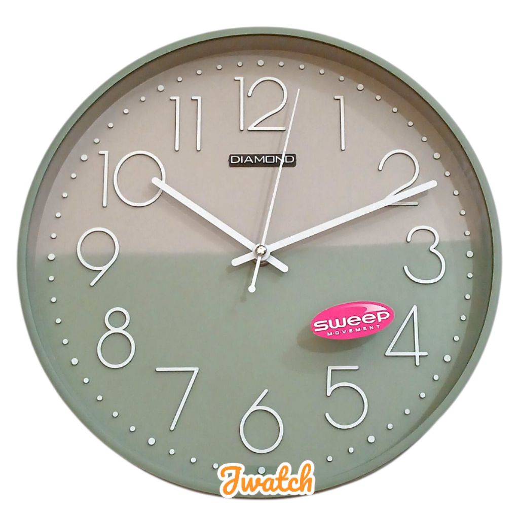 Jam Dinding DIAMOND Besar 30cm Mesin Sweep