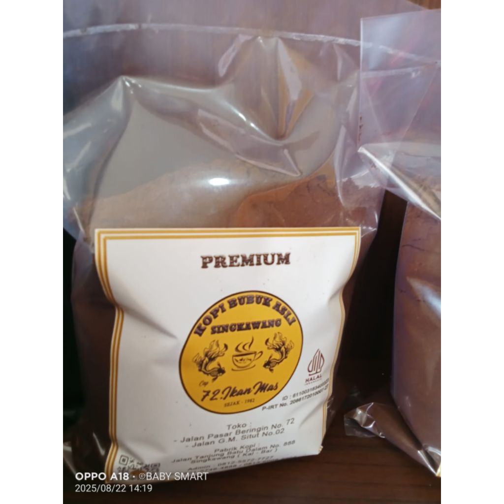 Kopi Bubuk Asli Singkawang 72 ikan mas Kopi Premium