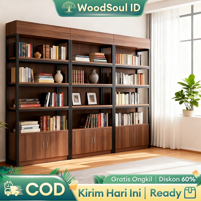 Rak susun serbaguna besi Rak 4 susun Rak serbaguna susun Rak buku tahan beban awet bersih 140*30*200