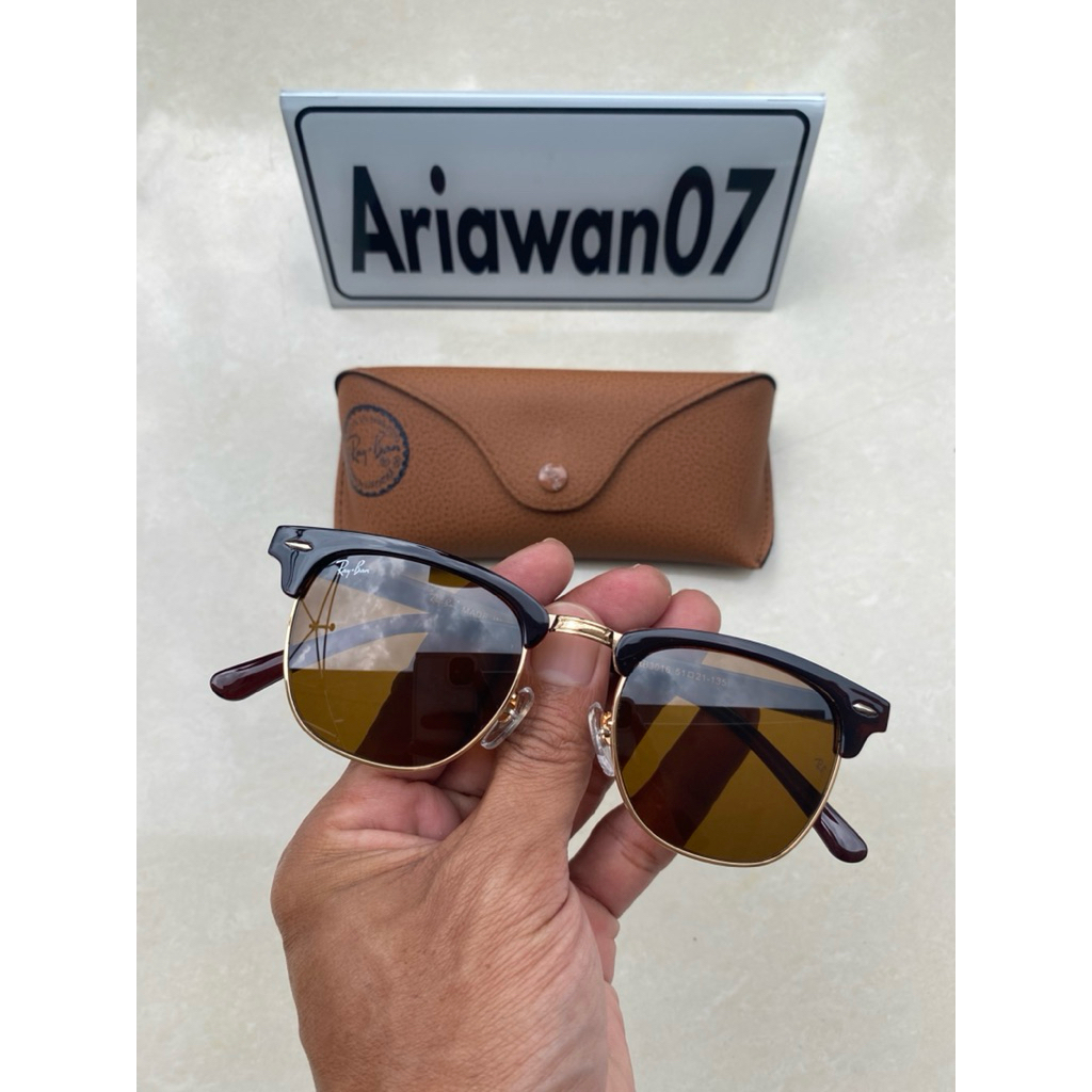 kacamata ray-ban club master kaca coklat sz 51