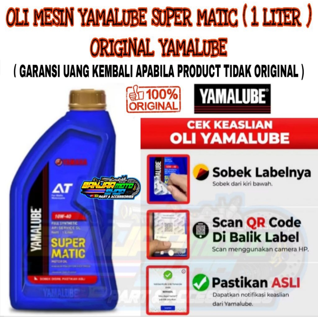 OLI MESIN SUPER MATIC ORIGINAL YAMALUBE (1 Liter) / OLI MESIN YAMALUBE ORIGINAL SUPER MATIC (1 Liter