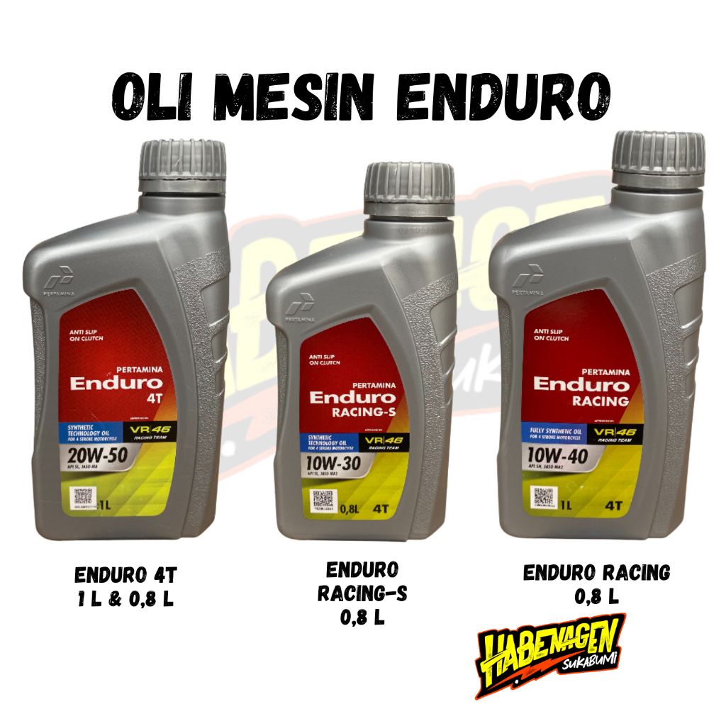 Oli Oil Mesin Pertamina Enduro Racing Series 4T 10W-30 10W-40 20W-50 0,8 L & 1 L