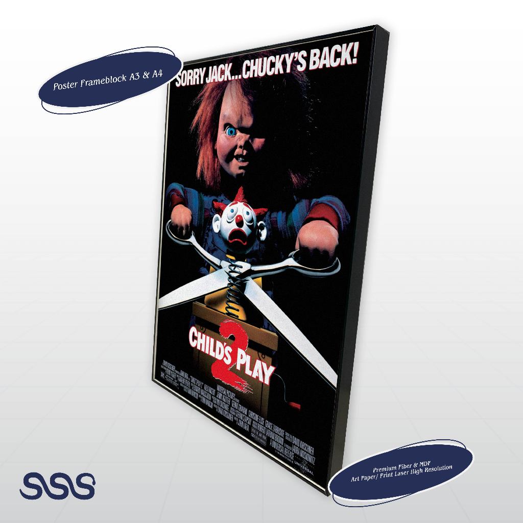POSTER CHUCKY / MOVIE POSTER / POSTER FRAMEBLOCK 580