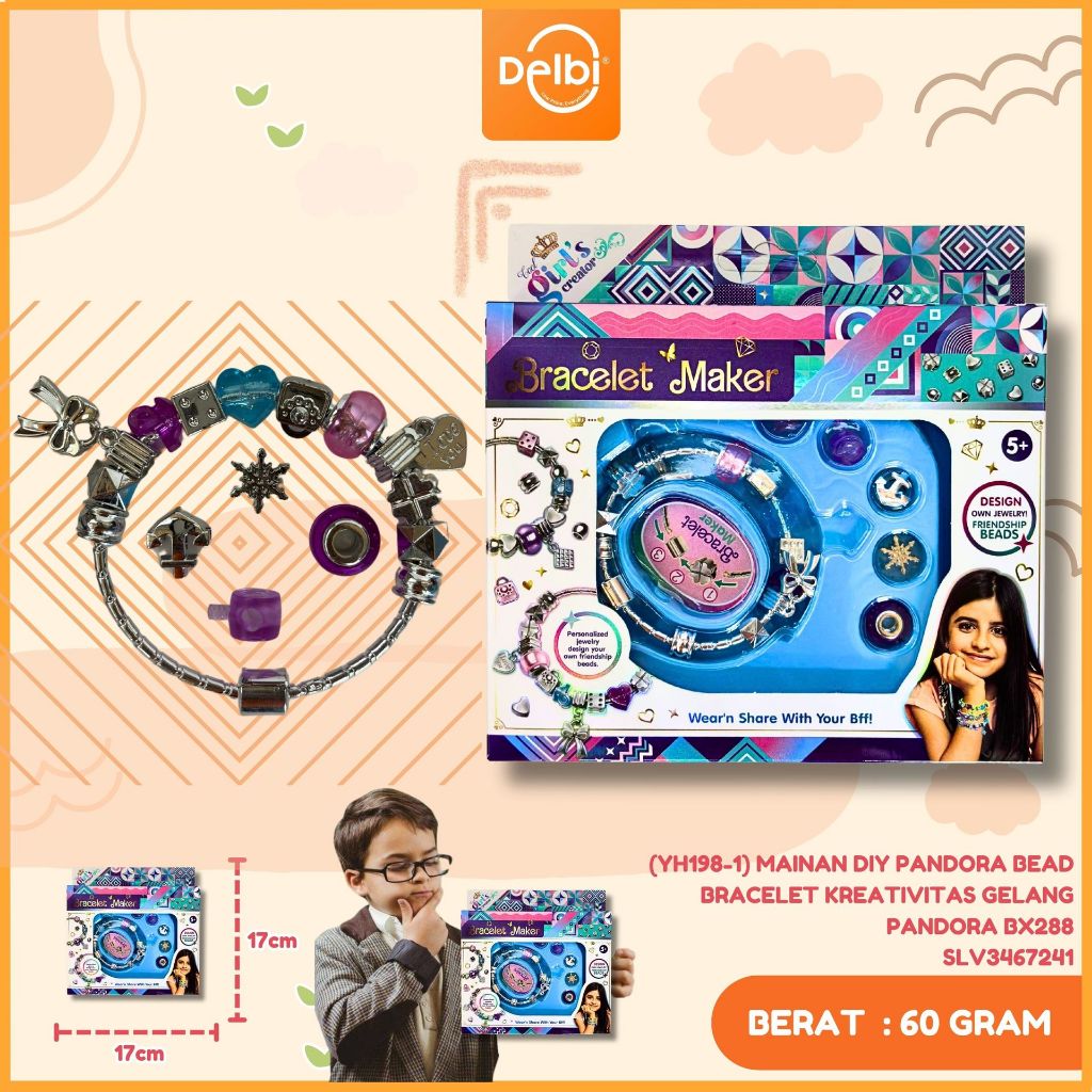 (YH198-1) MAINAN DIY PANDORA BEAD BRACELET KREATIVITAS GELANG PANDORA