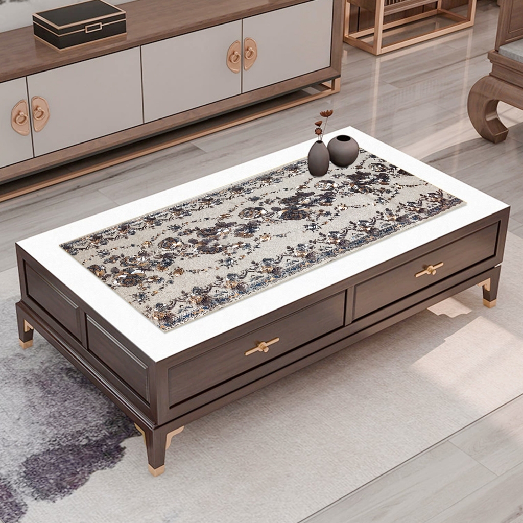 Taplak Meja Meteran Motif 3D Elegan / Taplak Meja Meteran Lebar 50cm Custom Panjang / Taplak Meja Pr