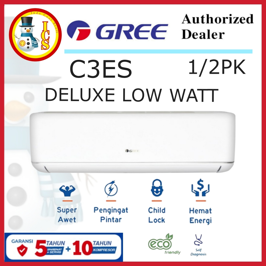 Gree Ac Deluxe Low Watt 1/2 PK GWC-05C3ES