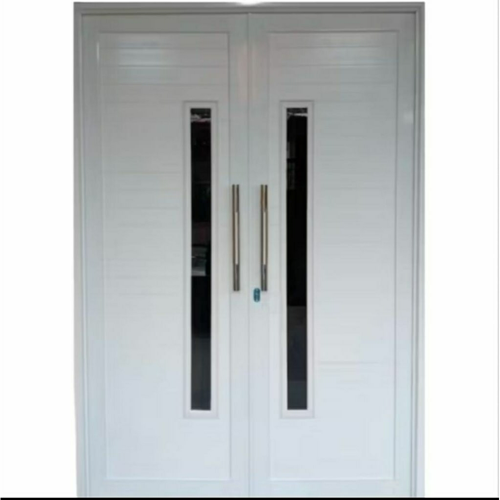 kusen+pintu alumunium pintu tarung/pintu kupu-kupu  komplit ukuran T210x120 free pecking