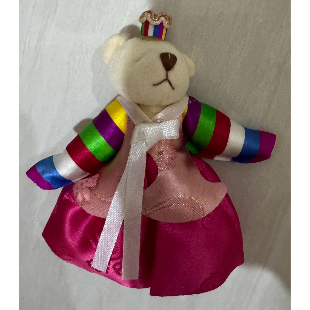 Teddy Bear hanbok korea bagcharm keychain