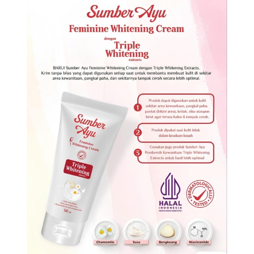 Sumber Ayu Feminine Whitening Cream 50 Ml