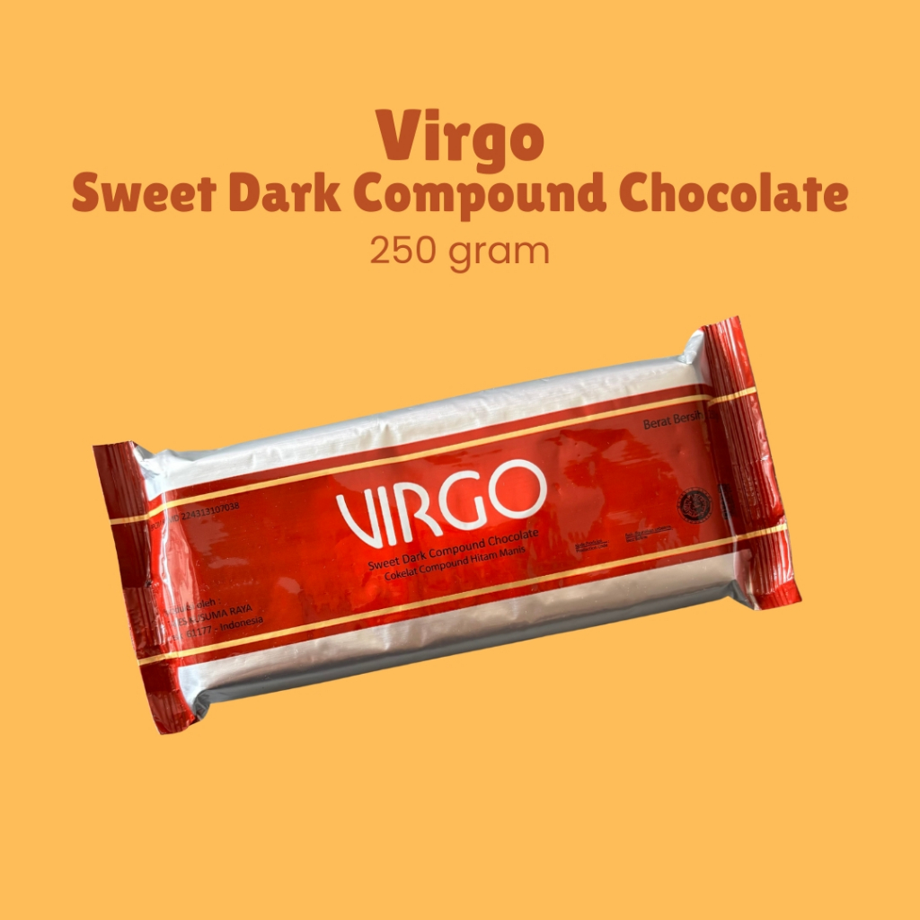 Virgo Sweet Dark Compound Cocholate 250gr | Coklat Batang | Cokelat Batang