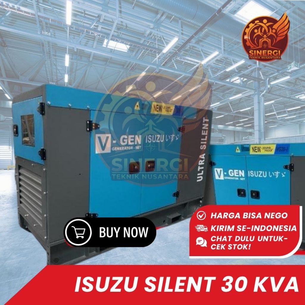 Genset ISUZU Diesel 30 kVA | Ultra Silent Type | 3 Phase 380V | Handal & Irit