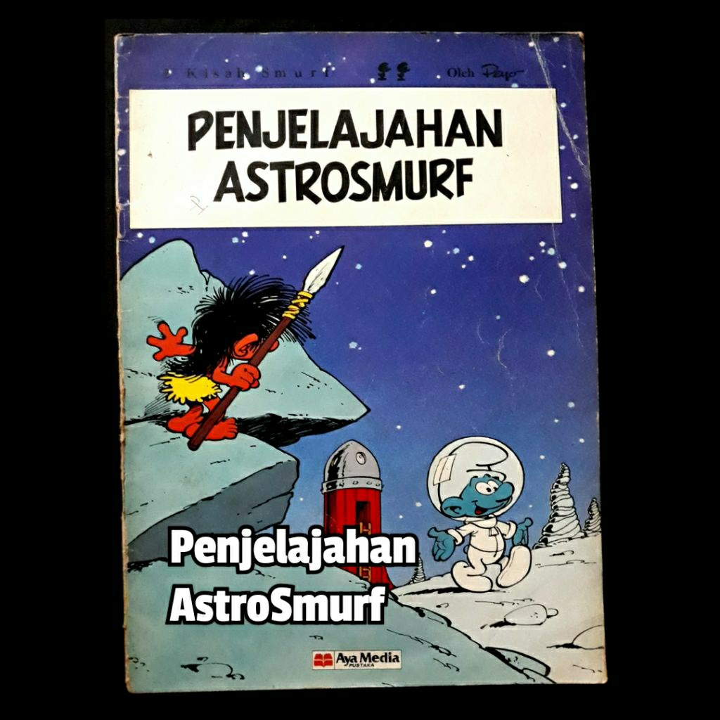 komik jadul langka PENJELAJAHAN ASTROSMURF komik besar