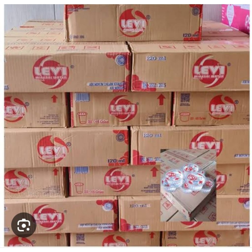 AIR MINERAL LEVI GELAS 120ML (1 KARTON)