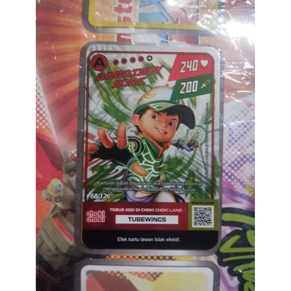 BoBoiBoy Sori (68/126) Kartu Promo Choki-choki