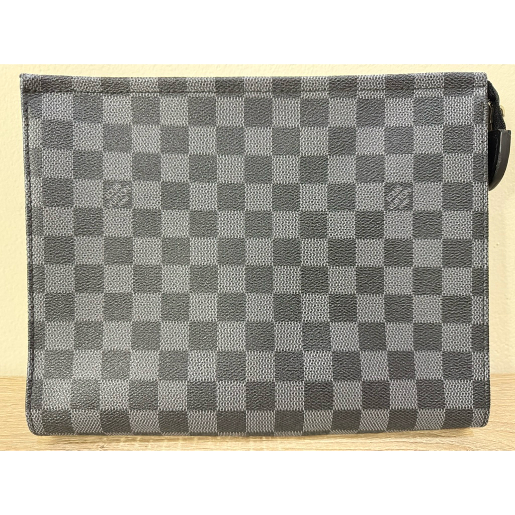 Preloved Tas Handbag eLVi Clutch LV Damier Graphite Mirror