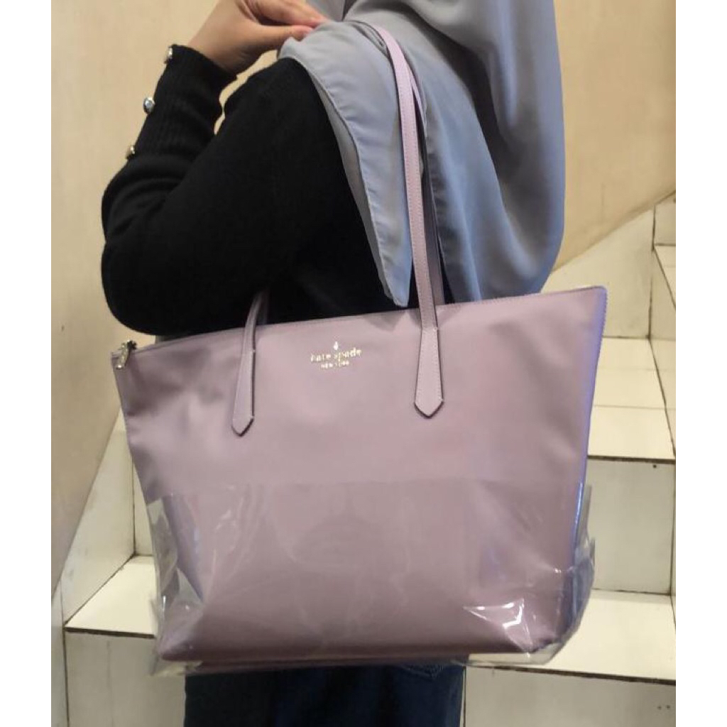 KATE SPADE KITT NYLON TOTE LAVENDER