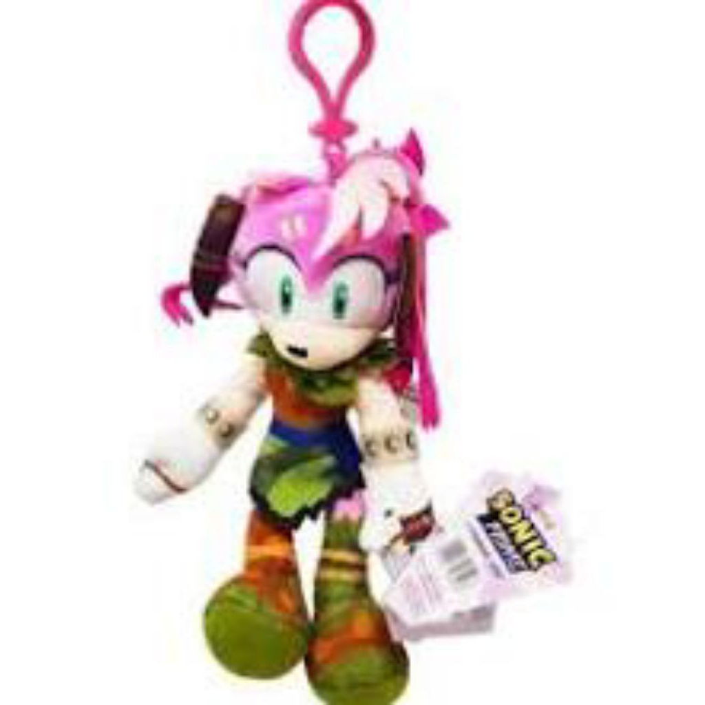 Boneka Sonic Prime Amy Rose Original Clip Plush 20cm – Gantungan Tas Lucu Anak / Koleksi Sonic