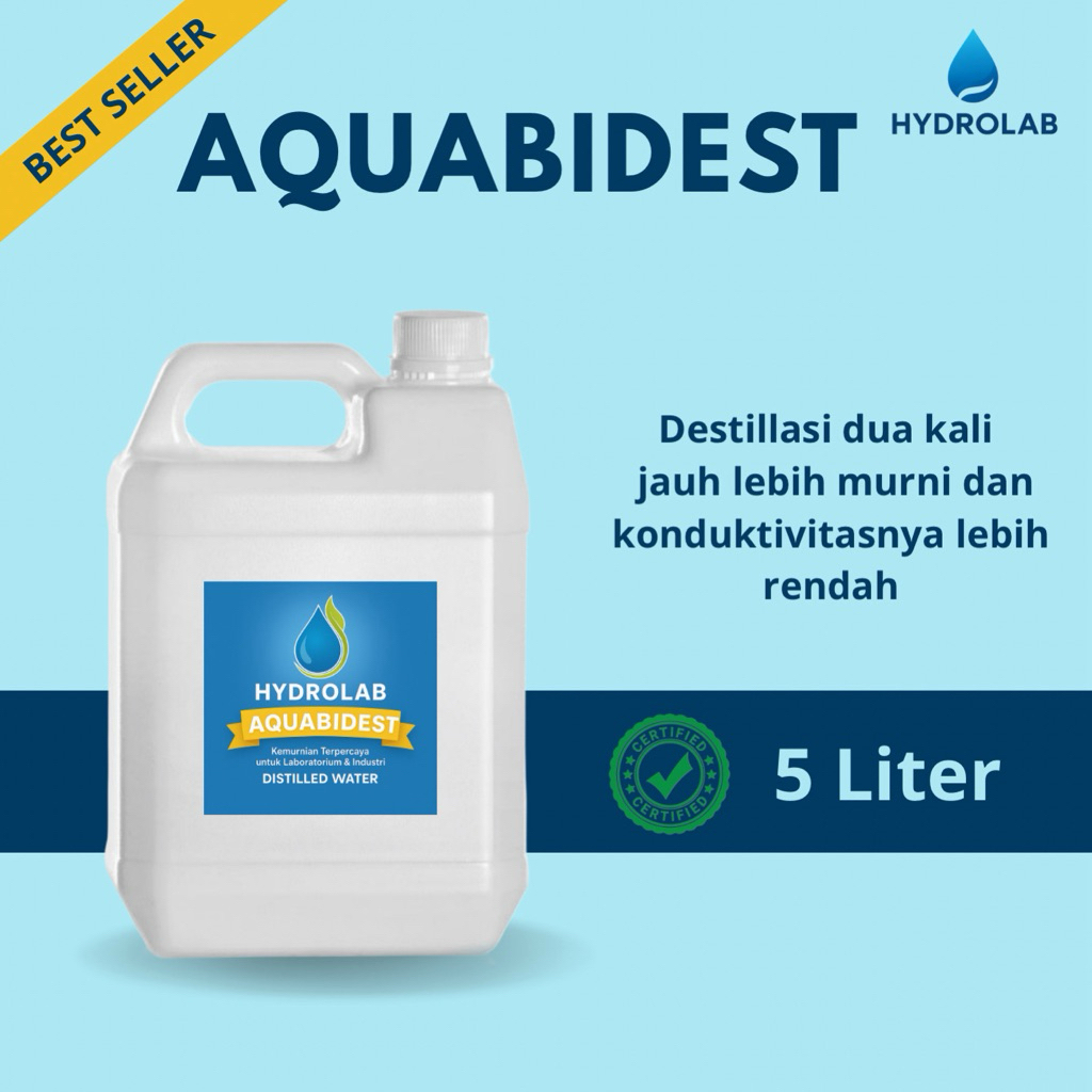 Aquabidest Aquabidestilata Aquabidest 5 Liter