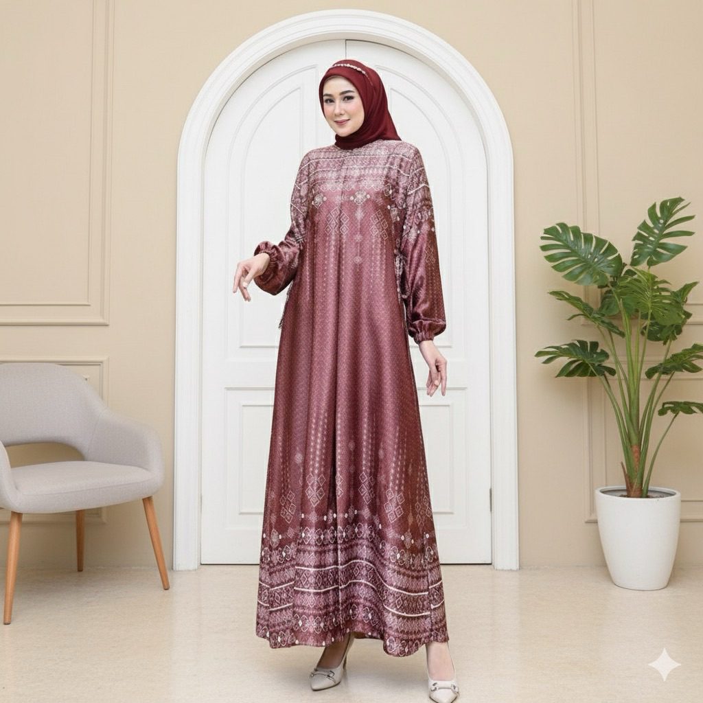 GAMIS MOTIF TERBARU /GAMIS JUMBO / GAMIS SILK PREMIUM / GAMIS MAXMARA LUX / GAMIS WANITA / GAMIS PES