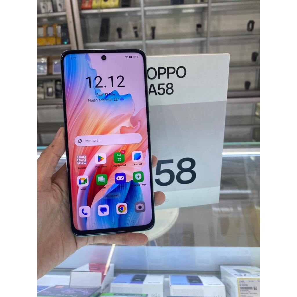 OPPO A58 6/128GB SECOND SEKEN BEKAS RAM 6 INTERNAL 128