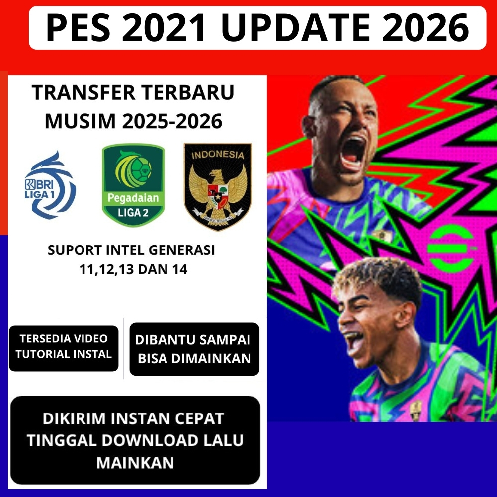 PES 2021 BRI LIGA 1 PATCH 2026 UPDATE MUSIM TERBARU GAME PC OFFLINE