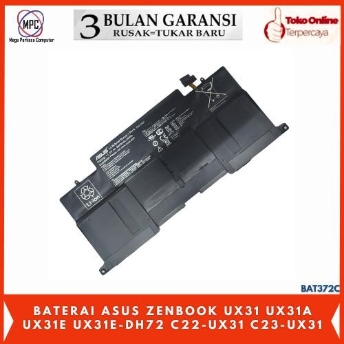 Baterai Asus Asus ZenBook UX31 UX31A UX31E UX31 UX31A UX31E C22-UX31 C23-UX31 ZenBook UX31A UX31E Ul