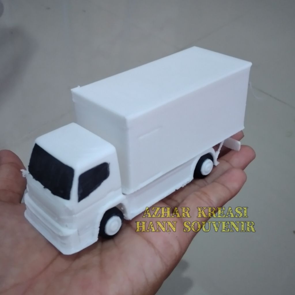 Miniatur truk canter box mbois cetak 3d printing bisa request