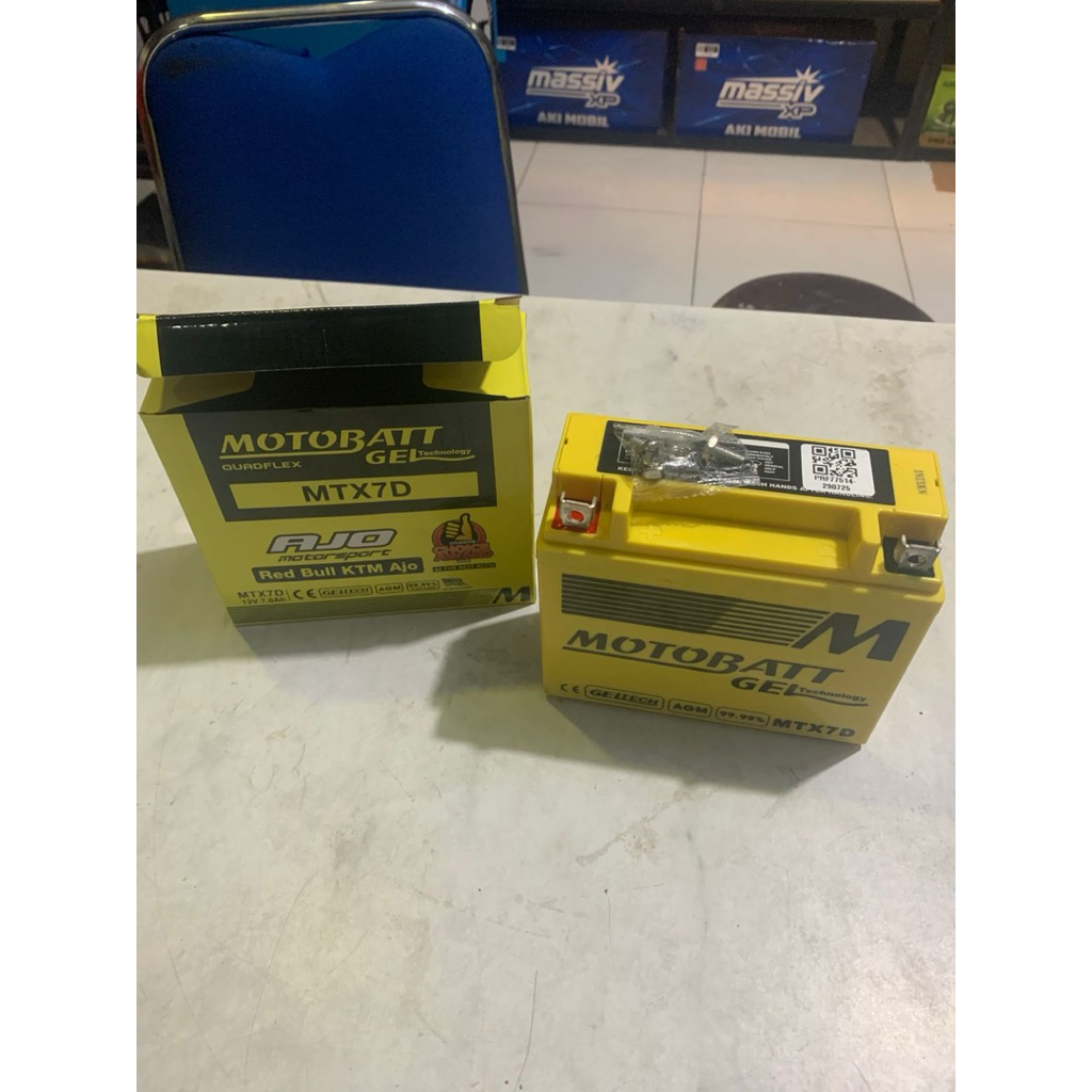 Aki Motor Motobatt MTX7D 7 Ah Untuk Tiger/Scorpio