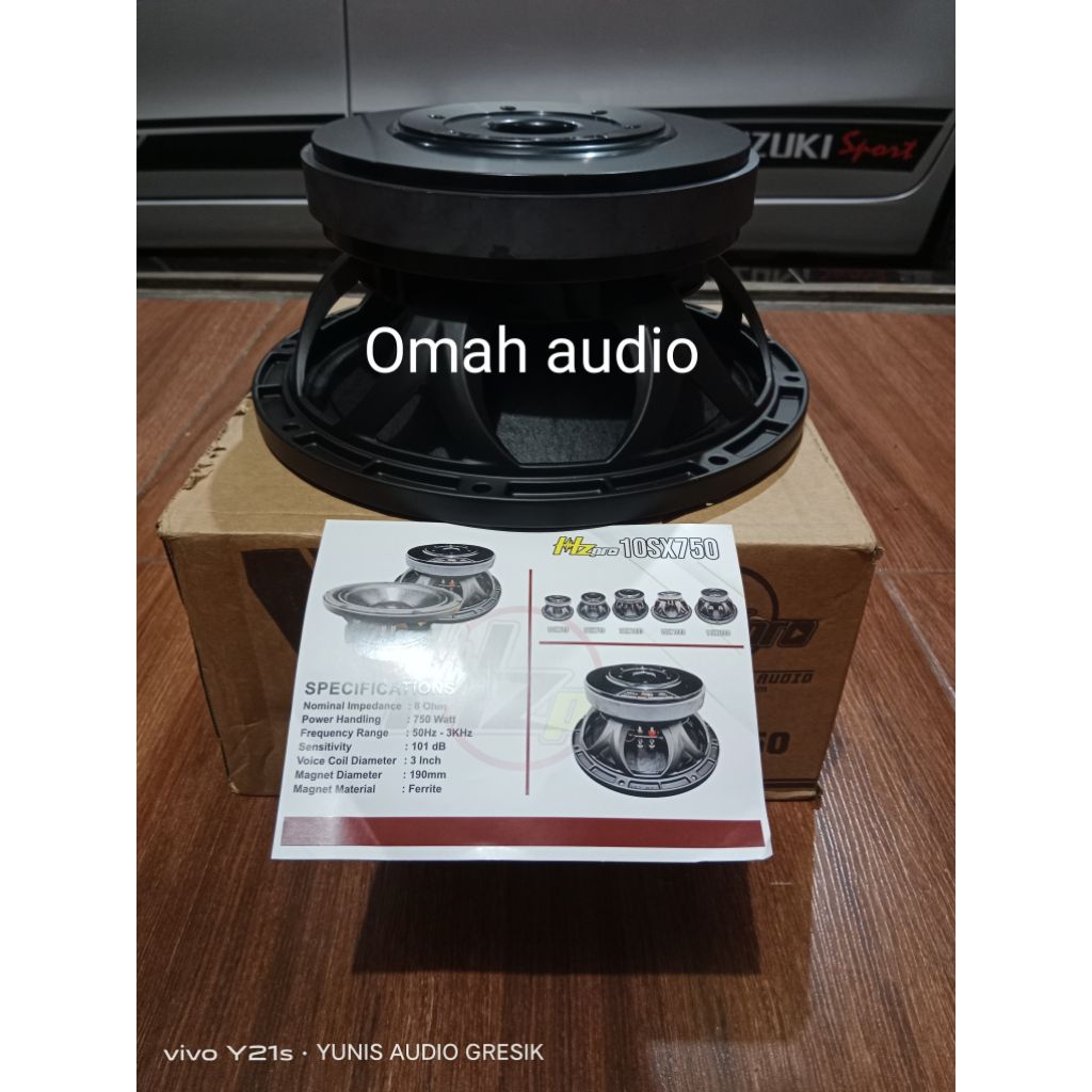 SPEAKER HZ PRO 10SX750 10INCH ORIGINAL HZ PRO