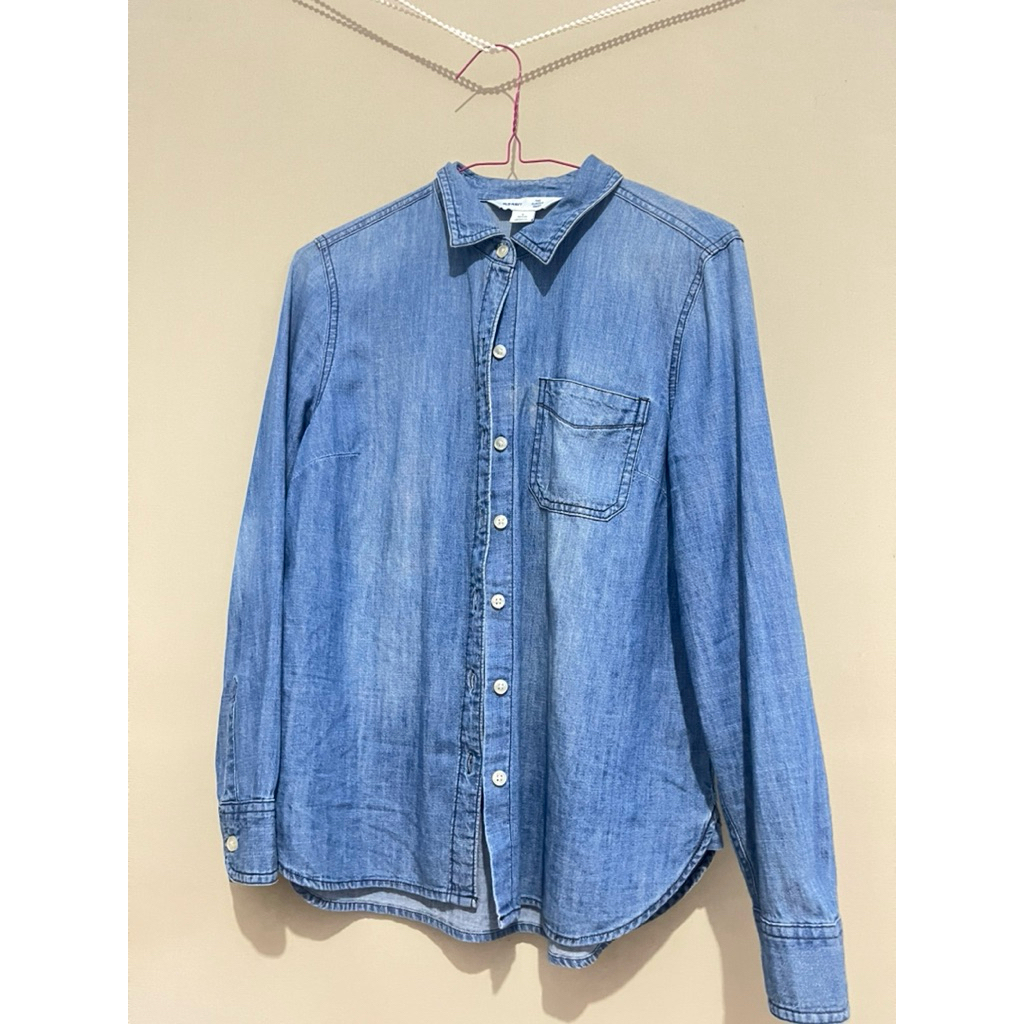 (preloved) old navy - the classic shirt size s petite | kemeja denim